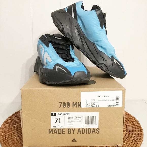 Yeezy Boost 700 MNVN Bright Blue GZ3079 - Size 7.5M Shoes - Picture 1 of 11
